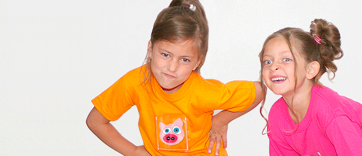 Young girls wearing Me Tees